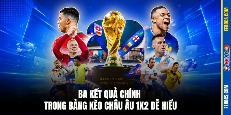 Ba kết quả chính trong bảng kèo châu Âu 1X2 dễ hiểu